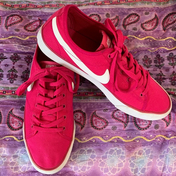 Nike Shoes - Nike Hot Pink Primo Court Canvas Sneakers